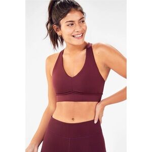 Fabletics All Day Every Day Bra in Black Cherry